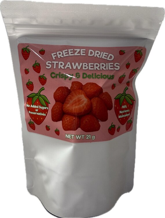 Freeze Dried Organic Strawberries 21g