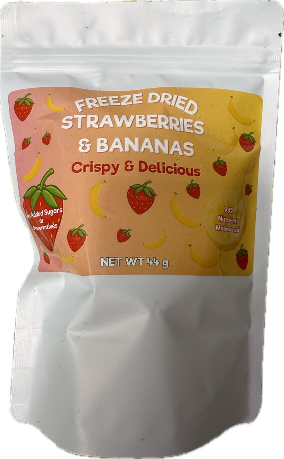 Freeze Dried Mix of Strawberries and Bananas 44g
