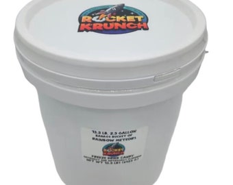 Freeze Dried Rainbow Meteors Candy - 13.5 lb 2.5 Gallon Bargain Bucket