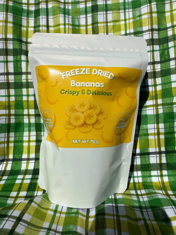 Freeze Dried Organic Bananas 70g
