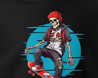 Skateboarding Skeleton Skateboard Skate wear Skating Halloween - Unisex Hoodie
