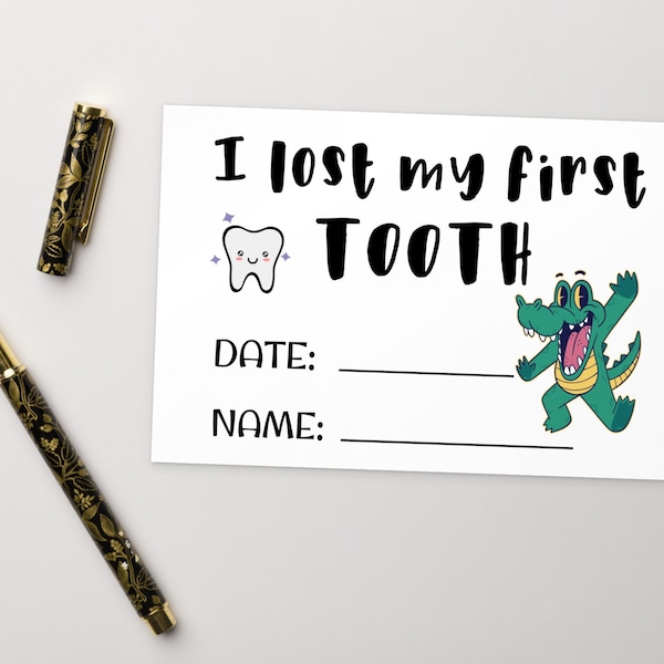 I Lost my First Tooth Certificate with Name and Date Family Memories Postcard