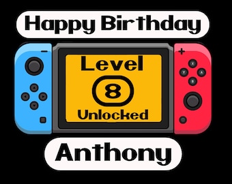 Games Console Cake Topper - Customized Digital download