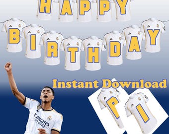 Banner Real Madrid - Happy Birthday (Instant Download)