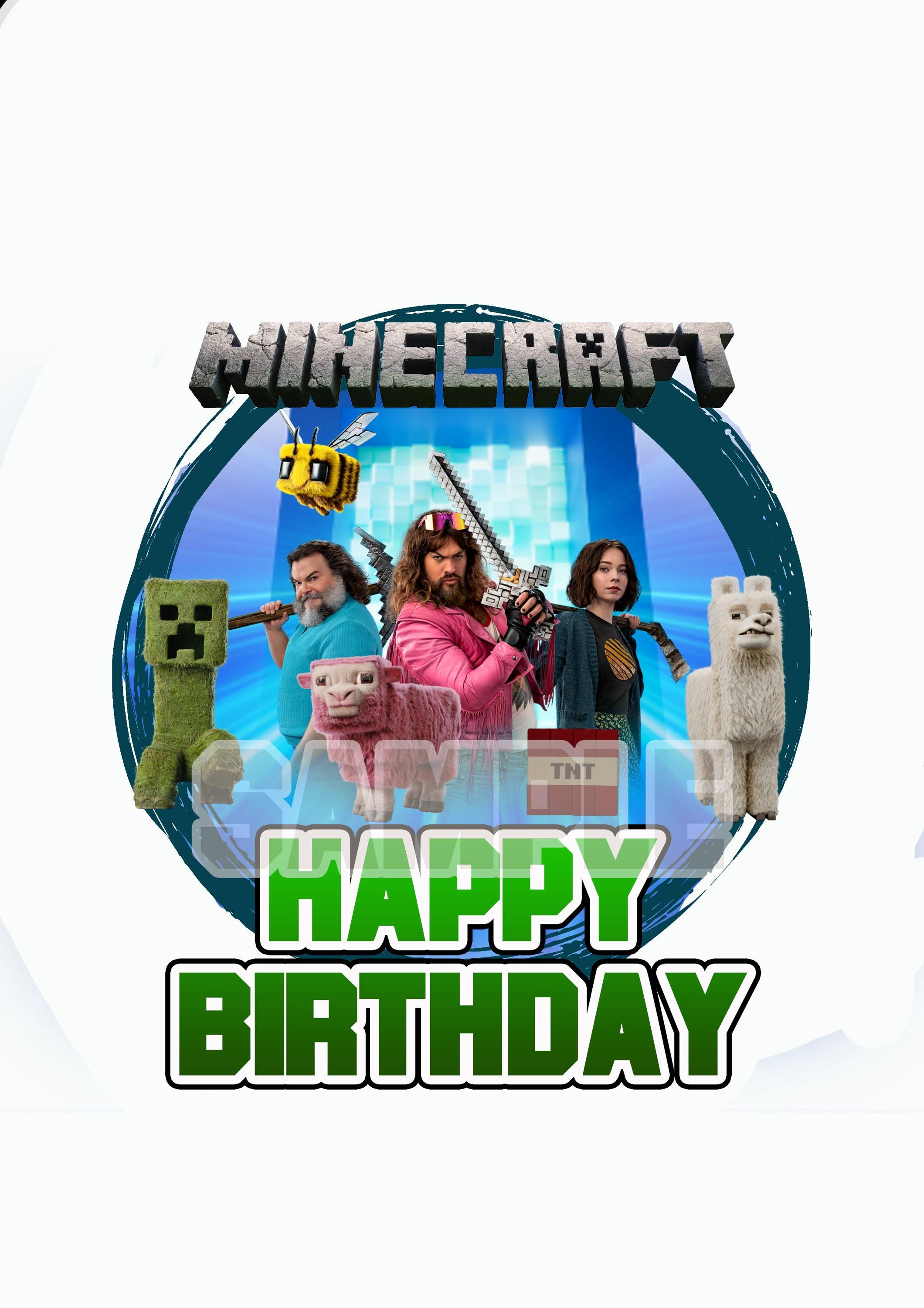 Minecraft Movie Digital Cake Toppers – Instant Download