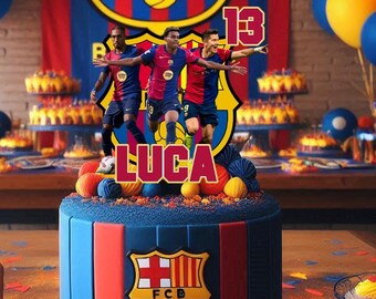 Decorazione per torta digitale del Barcellona FC - Download digitale (nessun articolo fisico spedito)