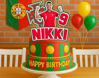 Ronaldo Portugal Digital Cake Topper - Customized Digital download