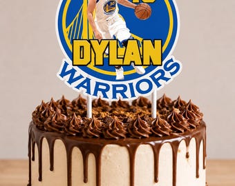 Curry Basketball Birthday Cake Topper – Instant Digital Download
