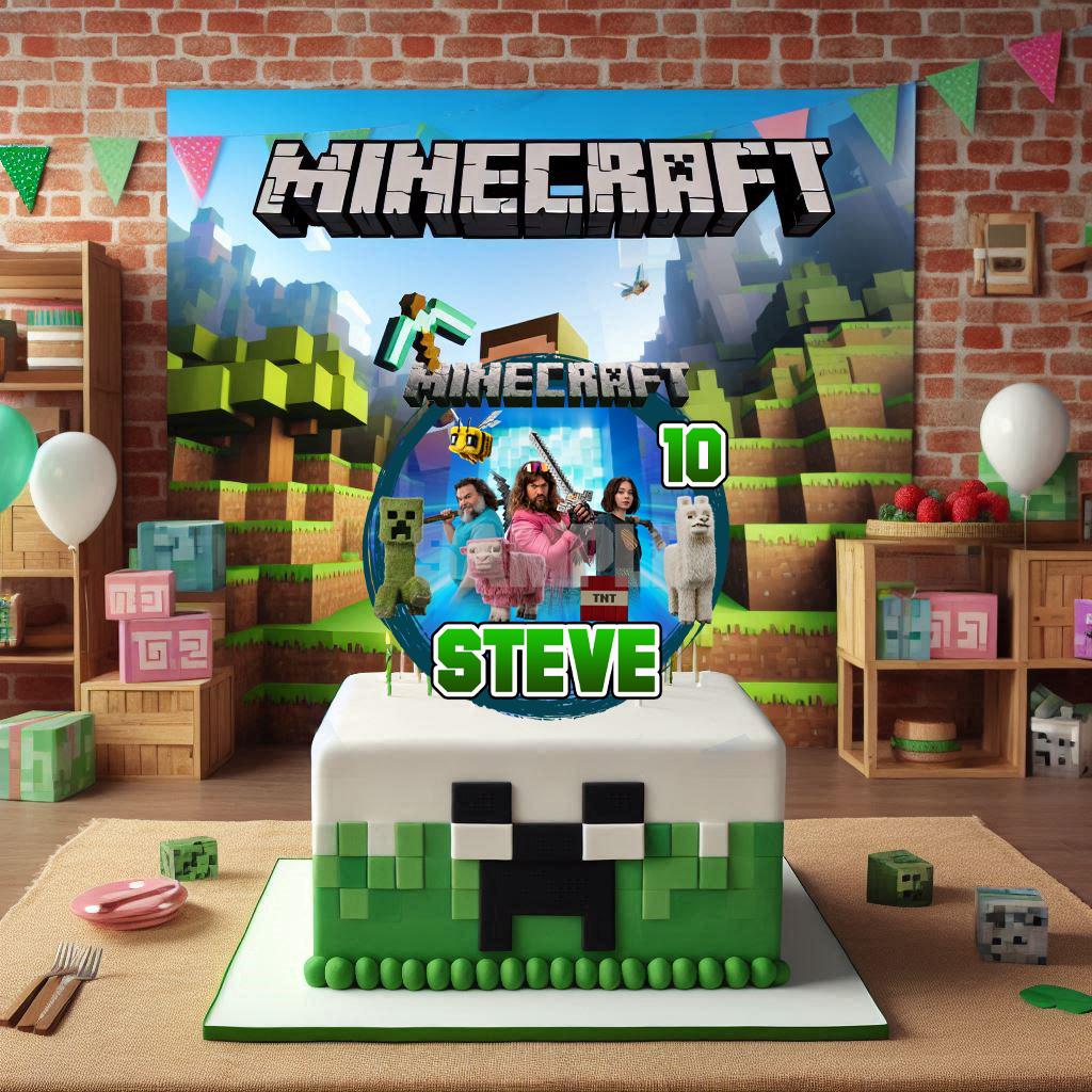 Minecraft Movie Digital Cake Toppers – Direct Download