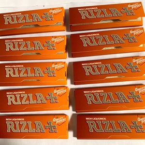 Rizla - Cartine per sigarette alla liquirizia di dimensioni normali - Dimensioni piccole, confezione da 5, confezione da 10, confezione da 24, confezione da 50 o confezione da 100 (scatola completa)
