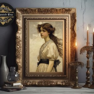 Vintage-Inspired Portrait | Victorian Aesthetic | Light Academia | Cottagecore | Instant Download | Printable Decor