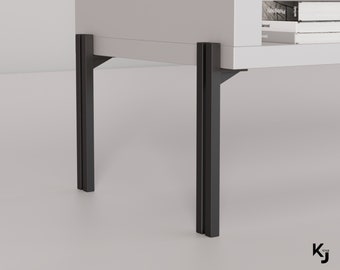Modern Metal Kallax Legs - 9 Inch, Set of 4 - Black, Gold, Cappuccino