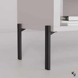 Modern Metal Kallax Legs - 9 Inch, Set of 4 - Black, Gold, Cappuccino