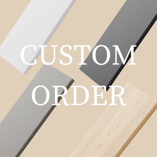 Custom Order Melamine Shelf - White, Gray, Black ,Maple, 3/4" Thickness - Custom Size Shelf , Cut to Size Melamine Shelf ,DIY Shelves.