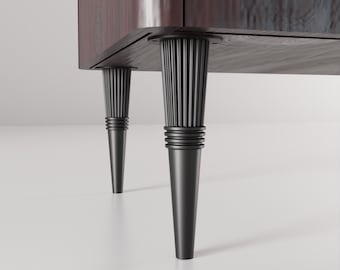 Modern Metal Furniture Legs: 8 inch Black Cabinet, Sofa, Kallax Feet