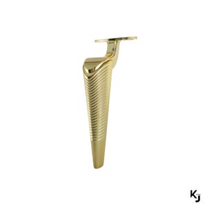 Gold Metal Furniture Legs: 10 Inch Brass Cabinet, Bench, Table Feet - 4 Pcs