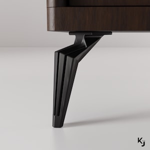 Modern Metal Furniture Legs: Black and Gold, 6.3 inch height, Cabinet, Sofa, Nightstand