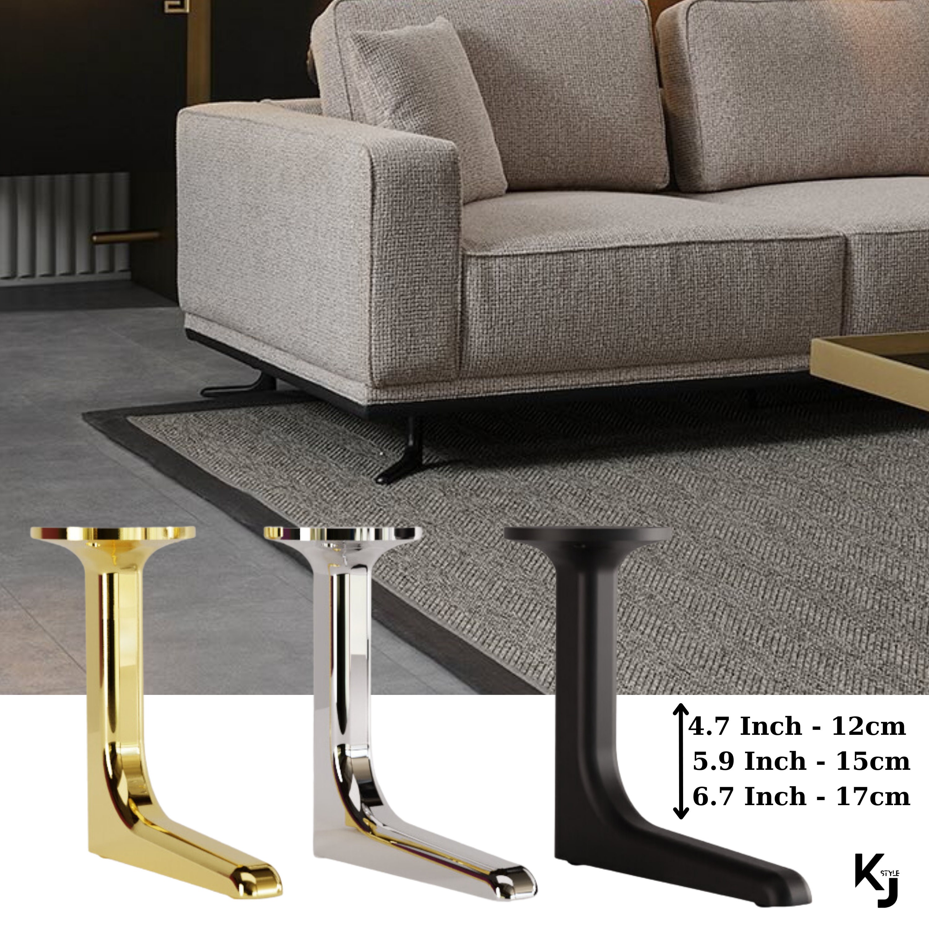 Antique Solid Brass Sofa Legs, Metal Furniture Feet, Legs, Sofa