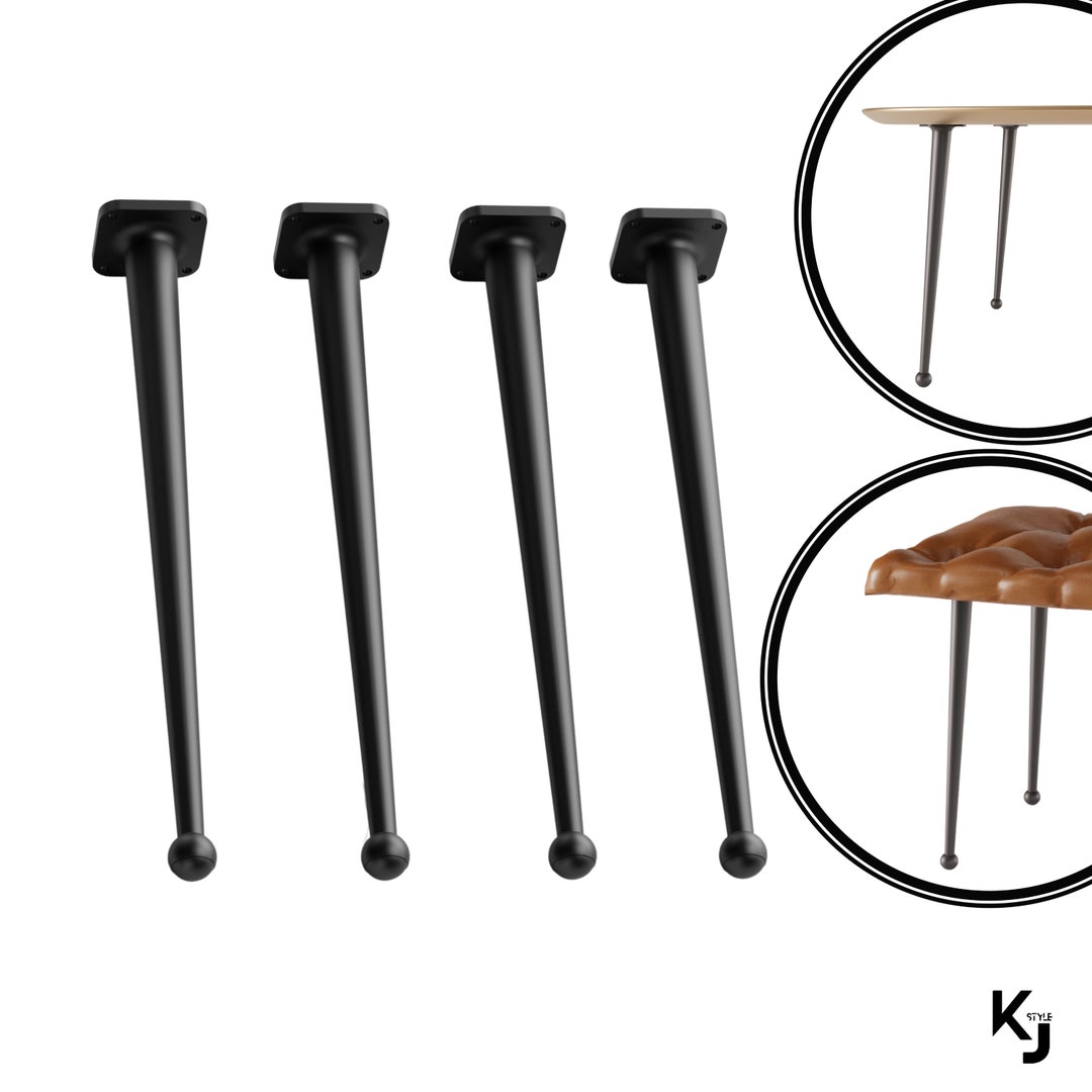 Metal Coffee Table Legs Set of 4 Stylish Bench Legs 16.5inch 42cm End