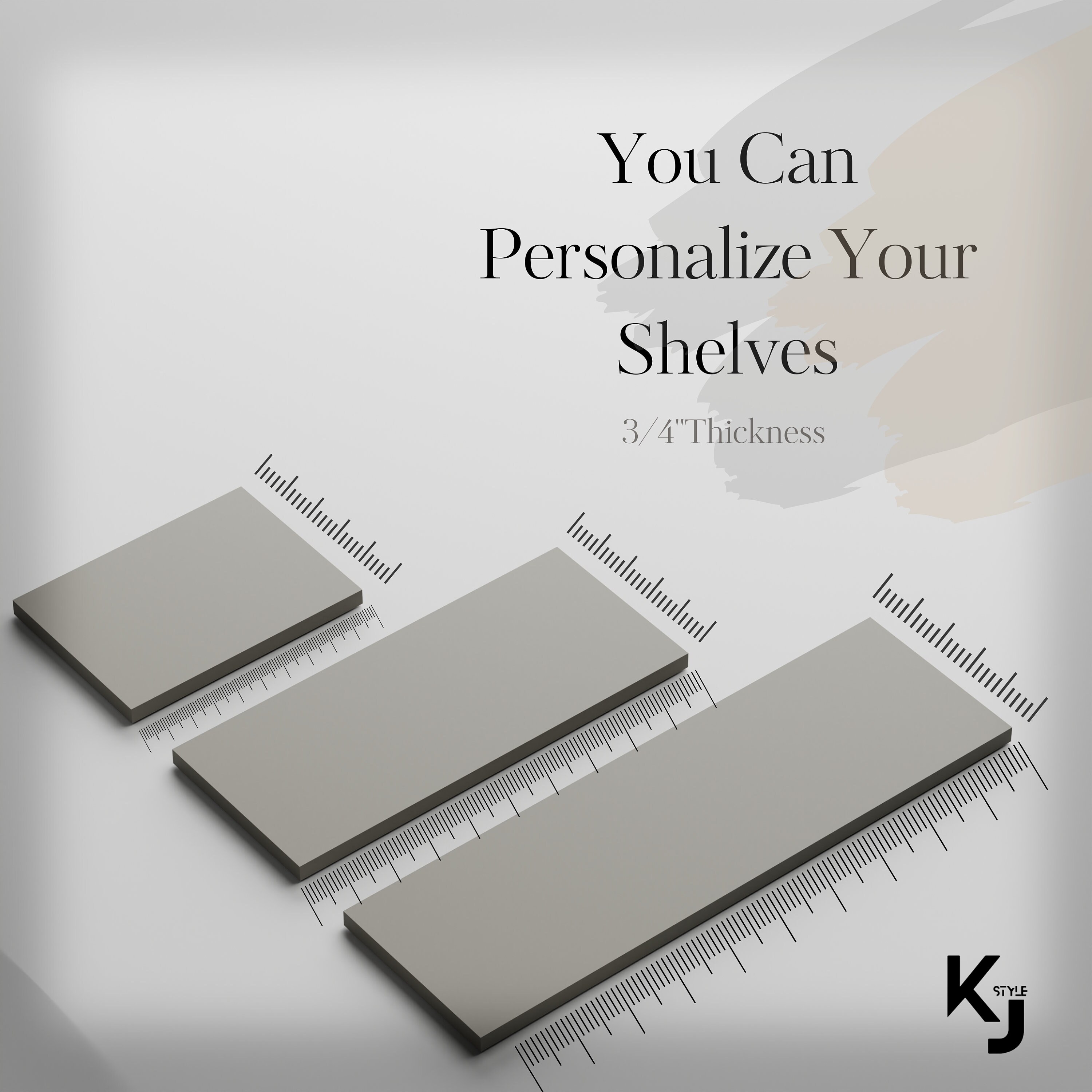 Customized Gray Melamine Shelf White, Black ,maple, 3/4 Thickness, Cut