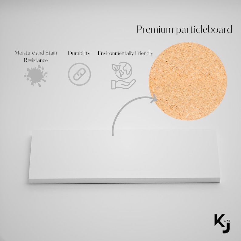 Custom Order Melamine Shelf White, Gray, Black ,maple, 3/4 Thickness Custom Size Shelf , Cut to