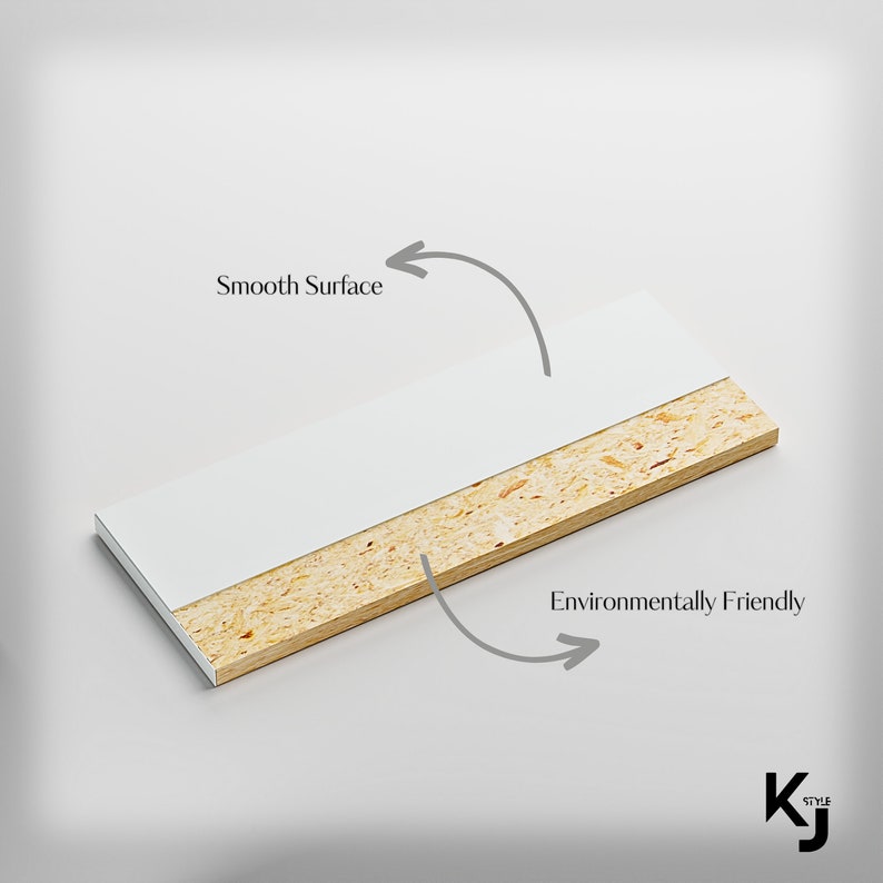 Custom Order Melamine Shelf White, Gray, Black ,maple, 3/4 Thickness