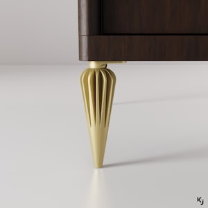 Moderne gouden meubelpoten uit het midden van de eeuw: 6,3 inch metalen bank-/kastpoten