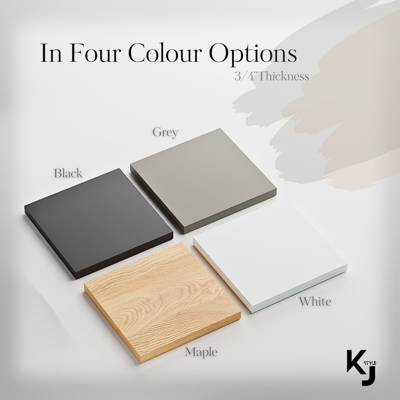 Custom Order Melamine Shelf White, Gray, Black ,maple, 3/4 Thickness