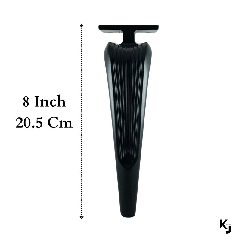 4 Pcs Modern Furniture Legs, Black Legs, Metal Sofa and