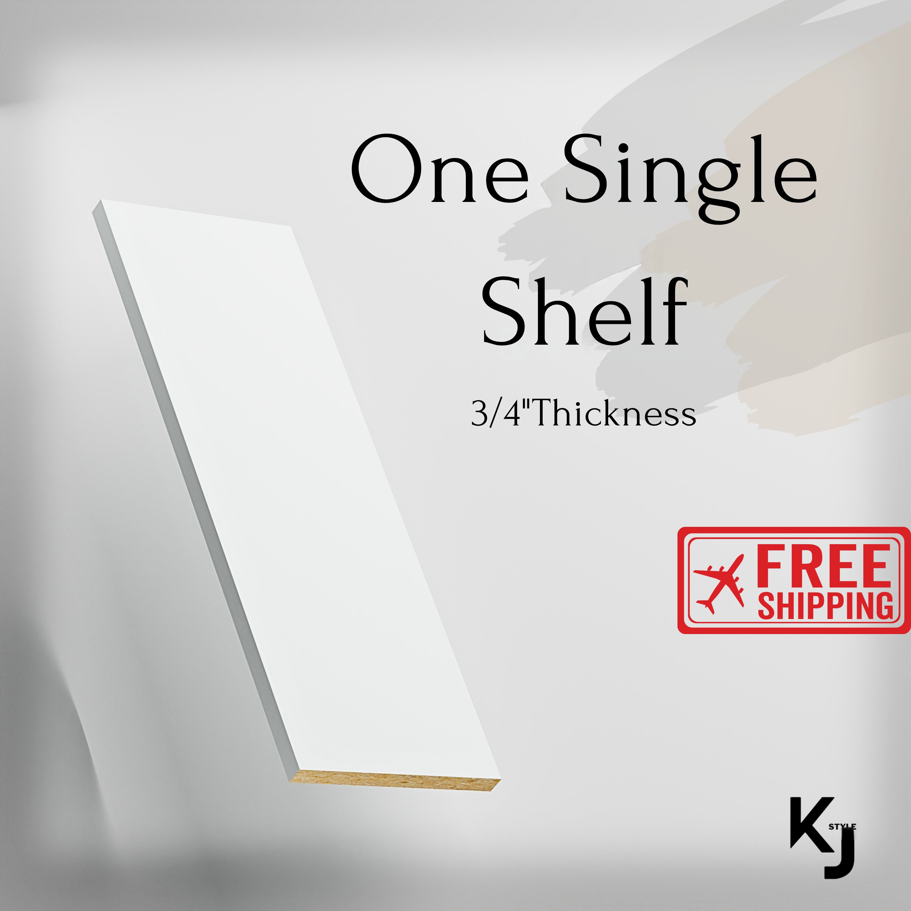 Customized White Melamine Shelf Gray, Black ,maple, 3/4 Thickness, Cut