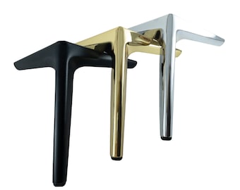Modern Metal Furniture Legs: Gold, Black, Chrome - Sofa, Cabinet, Bed, 5-6-7-8 inch height.