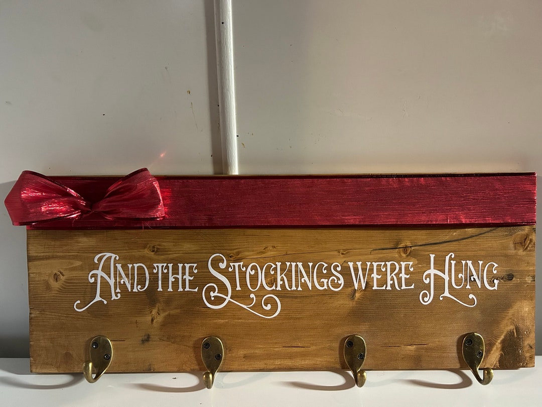 Wooden Stocking Hanger Etsy
