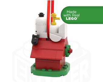Dog House Christmas Tree Ornament Holiday Stocking Stuffer Gift Made with Genuine New LEGO