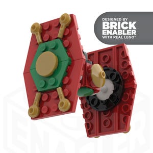 Adorno navideño de caza TIE para árbol de Navidad, calcetín navideño, regalo LEGO hecho con LEGO 100 % genuino y nuevo. imagen 2