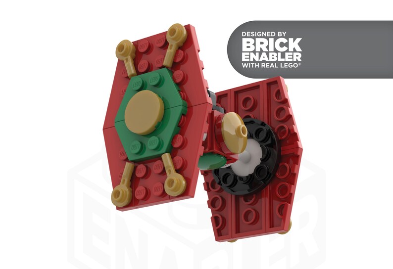 Adorno navideño de caza TIE para árbol de Navidad, calcetín navideño, regalo LEGO hecho con LEGO 100 % genuino y nuevo. imagen 2