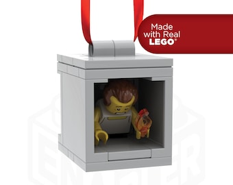 Adorno navideño de John McClane para árbol de Navidad, hecho con LEGO 100% original y nuevo.