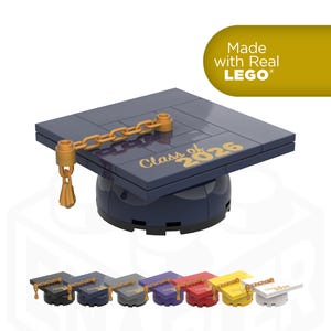 Graduation Cap LEGO Kit 2026 Graduation Gift Made with Real LEGO