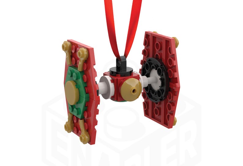 Adorno navideño de caza TIE para árbol de Navidad, calcetín navideño, regalo LEGO hecho con LEGO 100 % genuino y nuevo. imagen 7