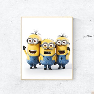 minion wall art | minion print| minions digital print | minion wall decor | nursery wall decor | kids decor | print wall art | digital print
