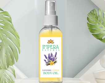 Lavender Vanilla Body Oil Refreshing Natural care for skin, hair and relaxation