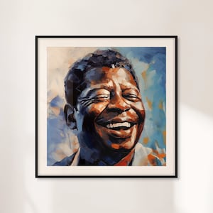 BB King Art Print, Modern Bold Portrait, Blues Music Poster, Music Room Wall Art, Gift for Guitarists, Gift for Him or Her, Boho Home Decor
