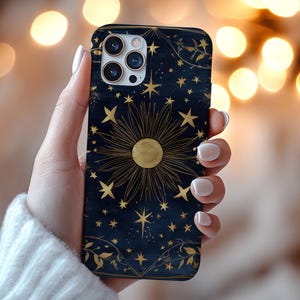 Celestial Tough Phone Case - iPhone 12, 13, 14, 15, 16 Compatible Starry Night Design, Astrology Lover, Durable Phone Cover Cosmic Aesthetic