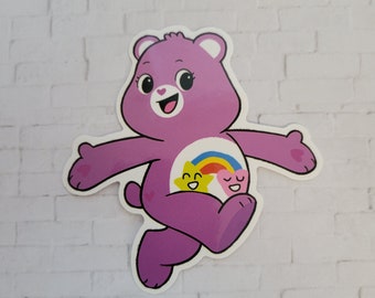 Love A Lot Bear Care Bear Sticker/water Bottle, Laptop, Notebook Sticker/  Gloss Vinyl Sticker 