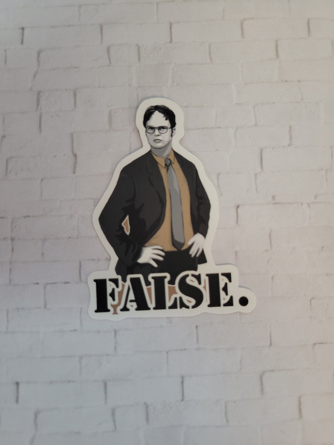 Dwight Schrute False Sticker/ Water Bottle Laptop Notebook Etsy