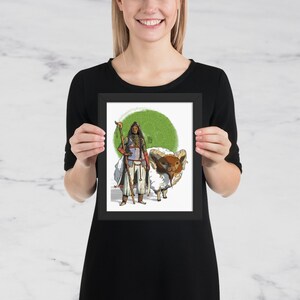 Character Design - Nayyirah Framed Digital Illustration Print