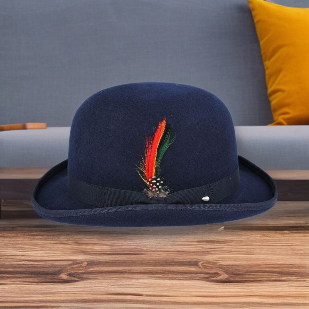 Bowler Hat 100 Wool Classic Bowler Hat Round Derby Hat Men Etsy UK