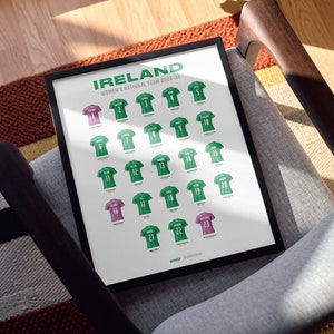 Ireland Women's National Team 2023/24 Squad Print Irish Womens National Team Shirt Poster Art Shirt Poster Art zdjęcie 2