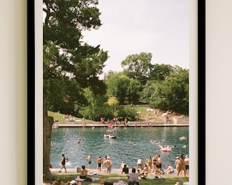 Impresión de película de 35 mm - Piscina Barton Springs, Austin, Texas