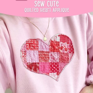 キルティングハートアップリケ - PDF/パターン