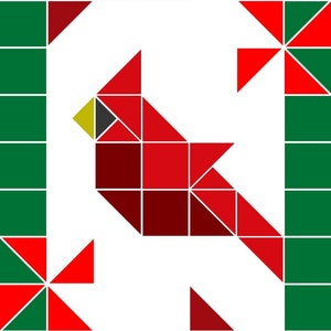 Grid Pattern Cardinal Cardinals Chorus Quilt Pattern PDF - Etsy
